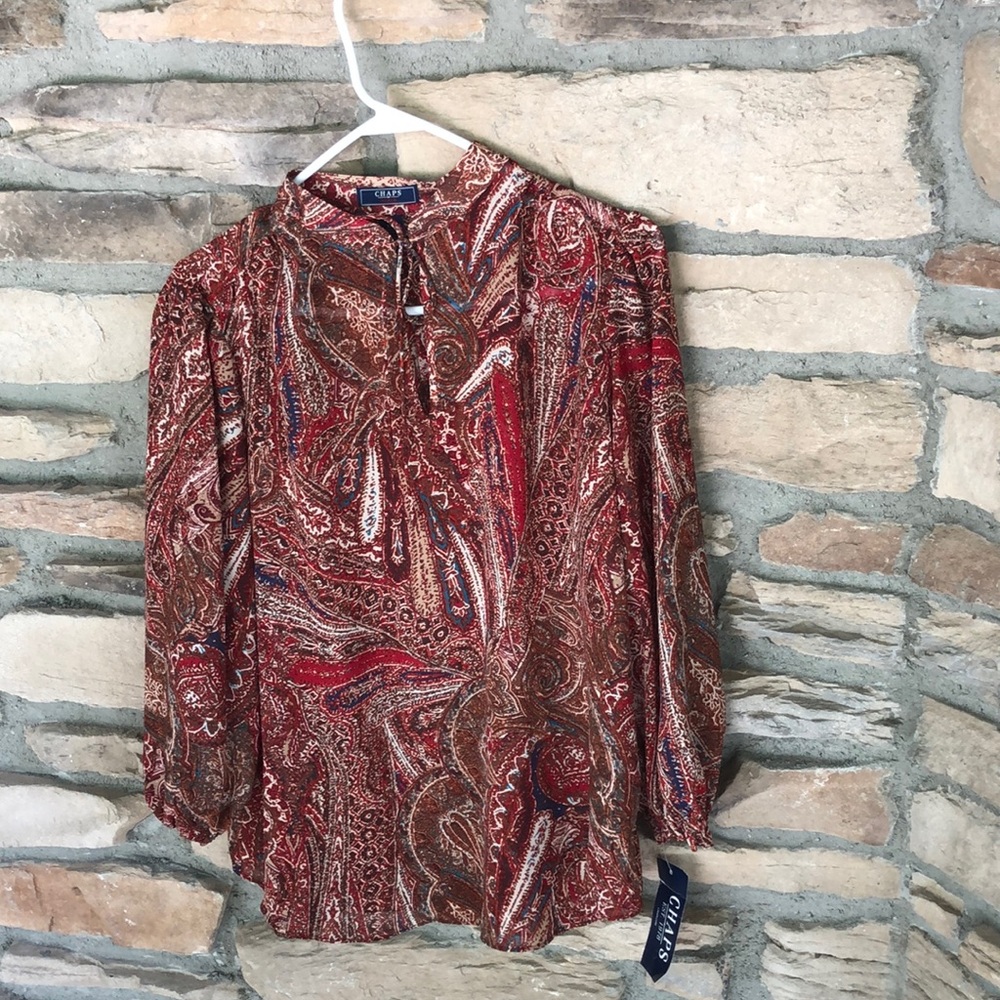 Chaps long sleeve blouse